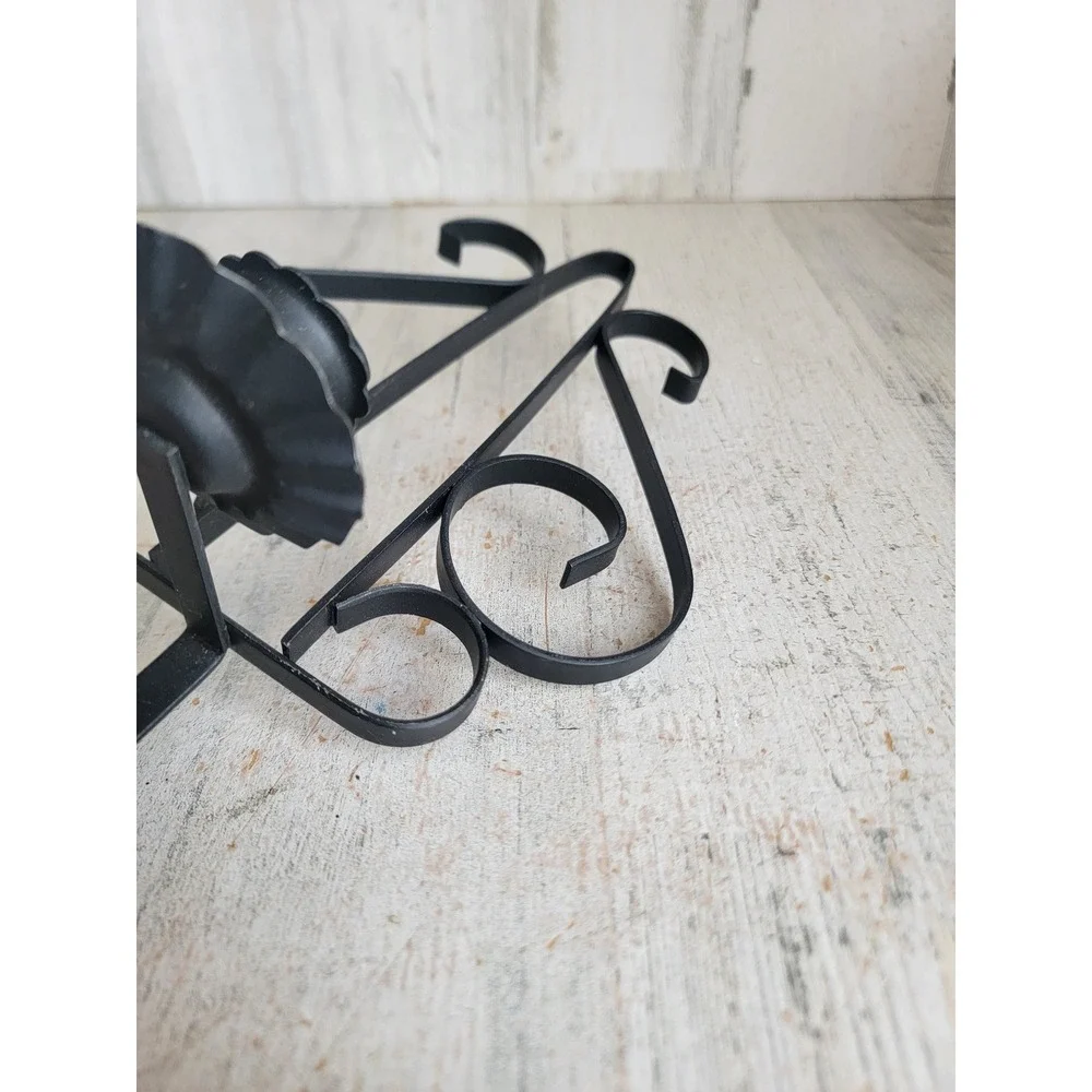 Hanging black candle stick holder wall home decor metal vintage Unique Home